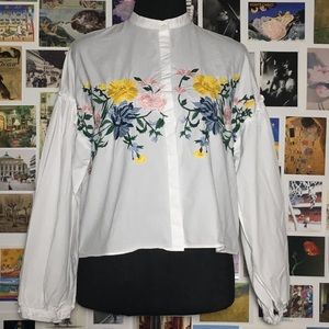 ZARA Embroidered Top (SMALL)